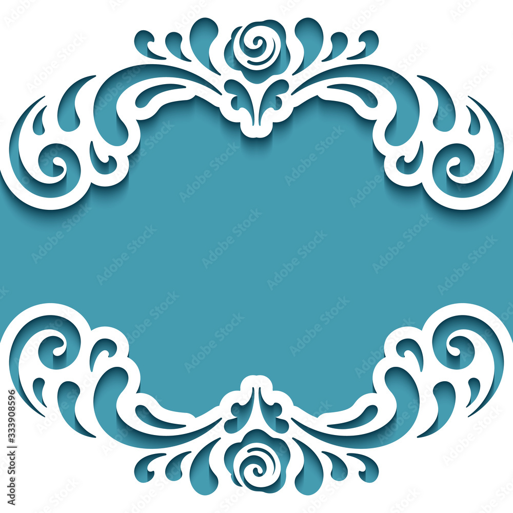 Picture frame two pattern laser cutting vector design 3D model 3D printable