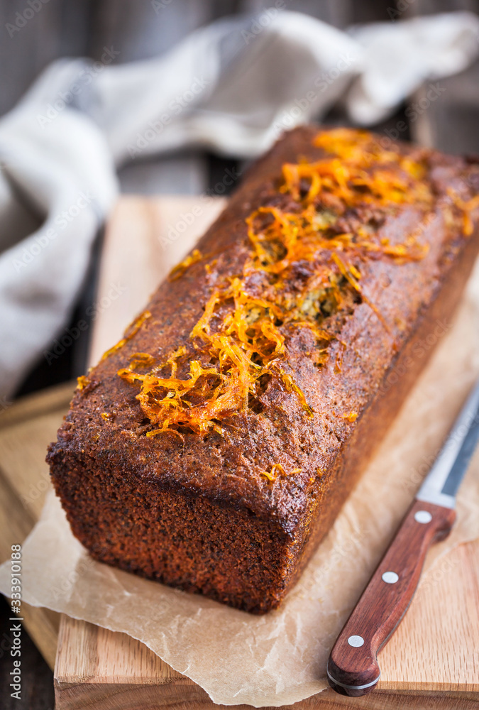 Delicious homemade orange and poppy seeds loaf cake Delicious homemade orange and poppy seeds loaf cake