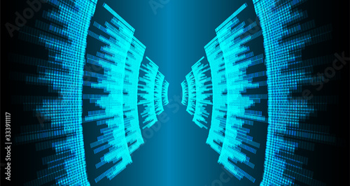 Sound waves oscillating