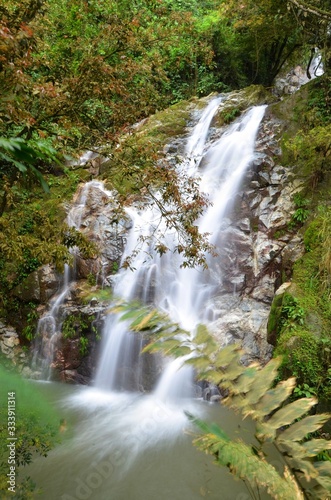 Waterfall in the forest of Sierra Nevada de Santa Marta, Colombia