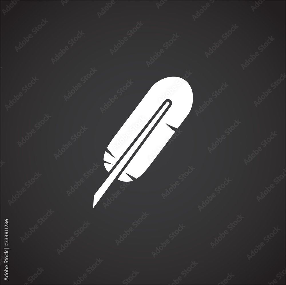 Feather icon on background for graphic and web design. Creative illustration concept symbol for web or mobile app Feather icon on background for graphic and web design. Creative illustration concept symbol for web or mobile app