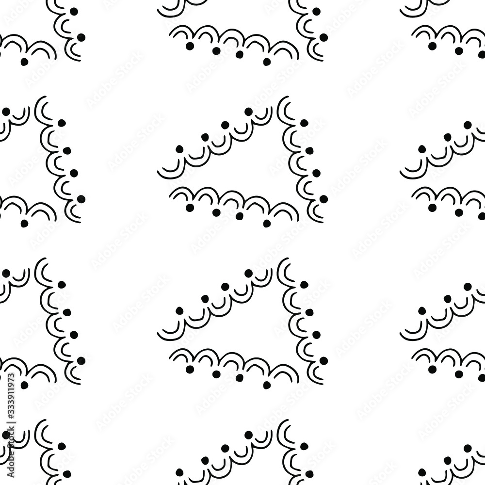 Hand drawn seamless pattern. Abstract vector illustration.