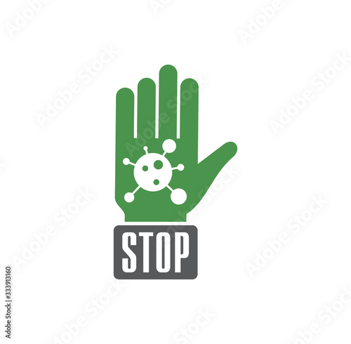 Coronavirus related icon on background for graphic and web design. Creative illustration concept symbol for web or mobile app