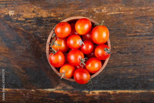 red cherry tomatoes in a plate