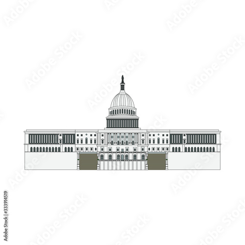 capitol building in washington city in usa