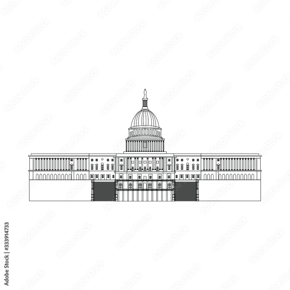 capitol building in washington city in usa