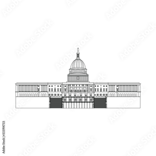 Obraz na płótnie capitol building in washington city in usa w salonie