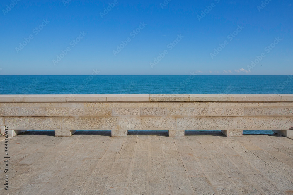 Stone pier on the sea at Molfetta 