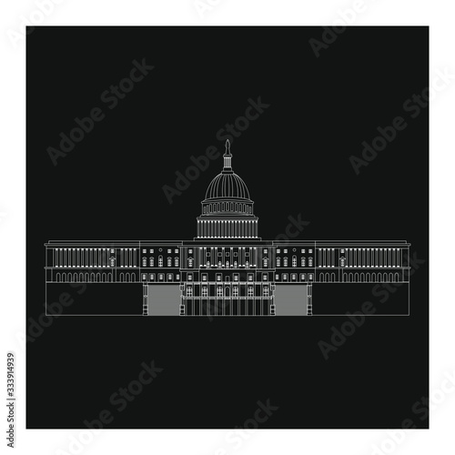 Wallpaper Mural capitol building in washington city in usa Torontodigital.ca
