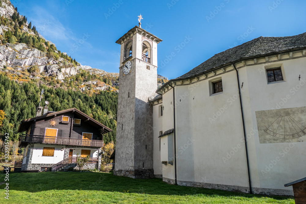 Naklejka premium Catholic church in Macugnaga