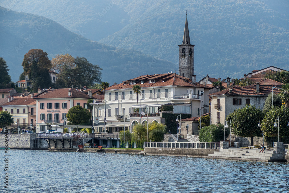 Naklejka premium the peaks of Monte Rosa above Macugnaga