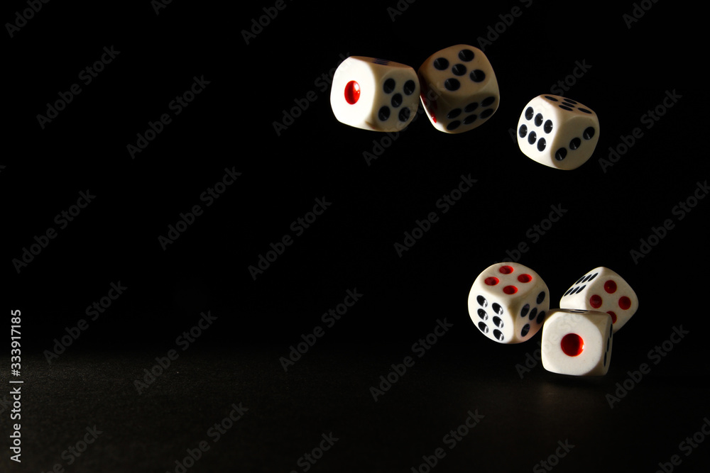 Dice are small, throwable objects with uniquely marked sides that can rest in multiple positions.