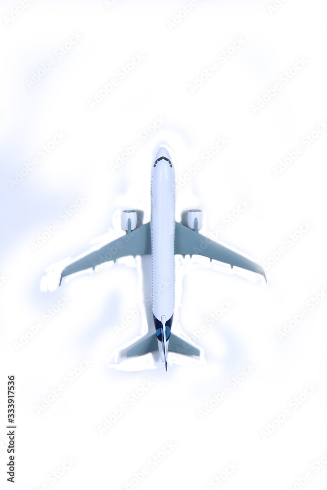 model of a plane isolated on white background flat lay model of a plane isolated on white background flat lay