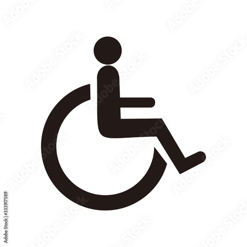 disabled icon vector illustration sign