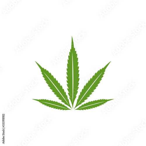 Cannabis leaf logo design vector template. Creative Cannabis on white background