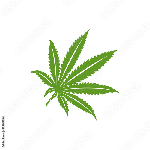 Cannabis leaf logo design vector template. Creative Cannabis on white background