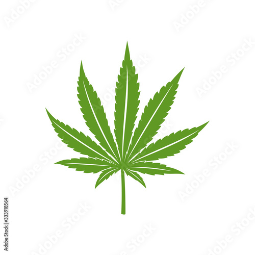 Cannabis leaf logo design vector template. Creative Cannabis on white background