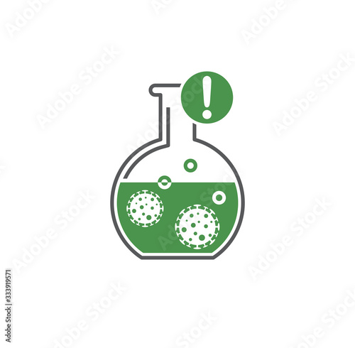 Coronavirus related icon on background for graphic and web design. Creative illustration concept symbol for web or mobile app