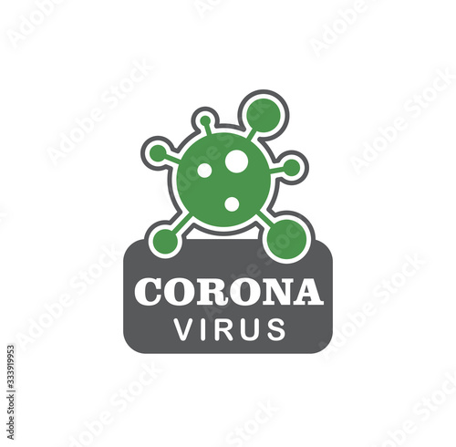 Coronavirus related icon on background for graphic and web design. Creative illustration concept symbol for web or mobile app