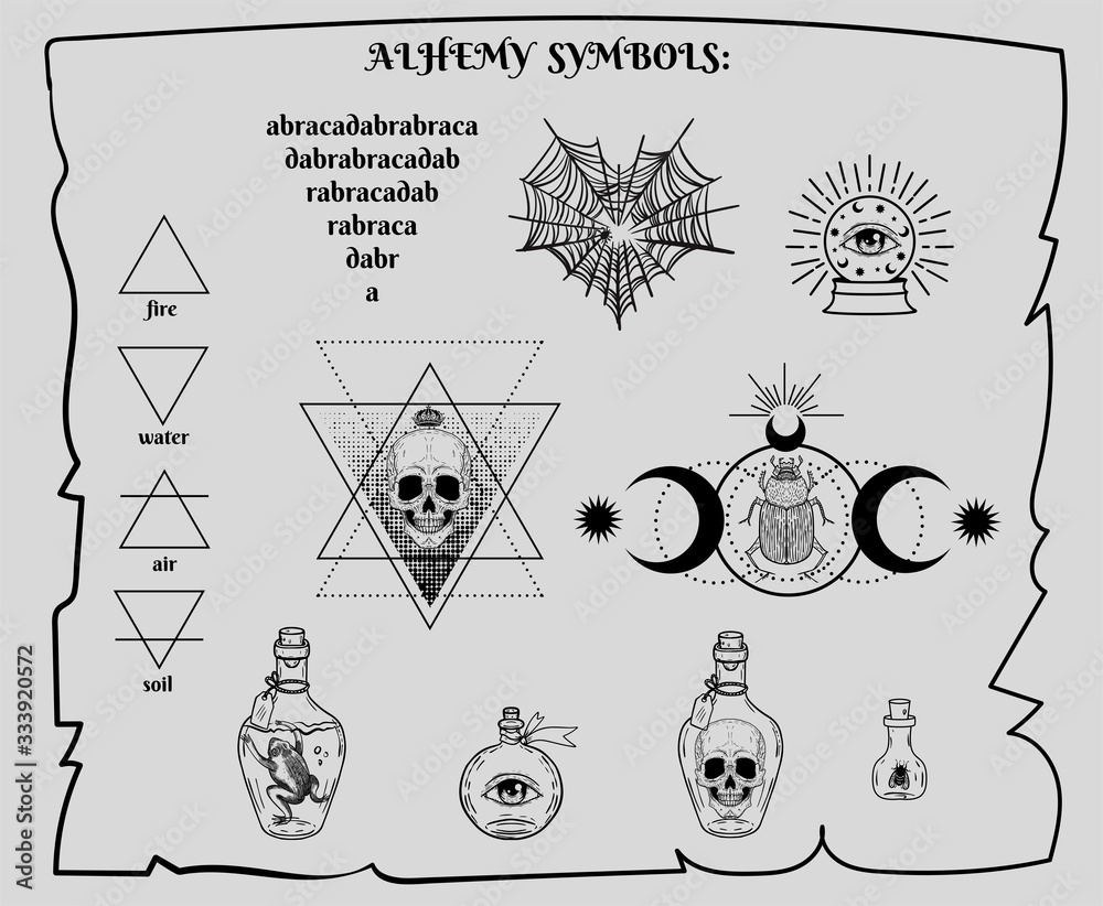 alchemical symbol sacred sign ancient mystical cross black tattoo hand  drawn with brush pagan engraving vector illustration isolated on white  background 5675793 Vector Art at Vecteezy