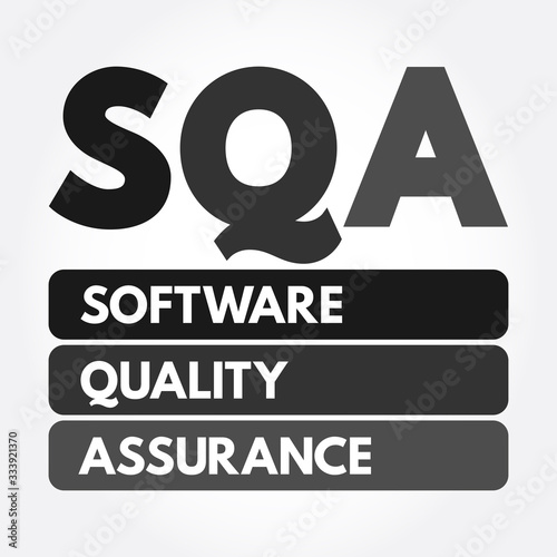 SQA - Software Quality Assurance acronym, business concept background