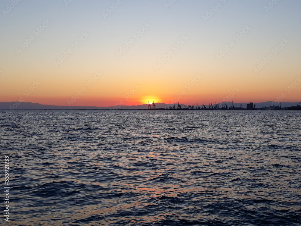 The sea in Thessaloniki The sea in Thessaloniki