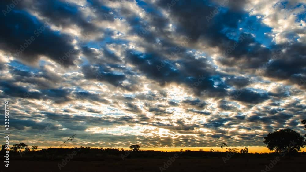4K Time lapse sunset sunrise and beautiful twilight fluffy storm cloudy blue and yellow sky smoothly flowing to fantastic mind. Rainy good evening and have a nice day concept. 4K Time lapse sunset sunrise and beautiful twilight fluffy storm cloudy blue and yellow sky smoothly flowing to fantastic mind. Rainy good evening and have a nice day concept.