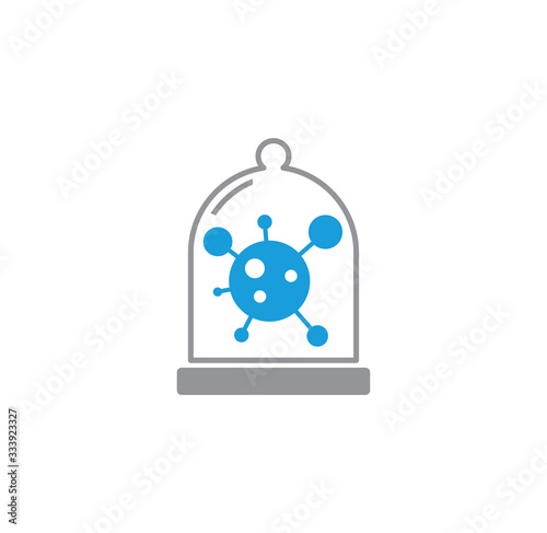 Quarantine related icon on background for graphic and web design. Creative illustration concept symbol for web or mobile app