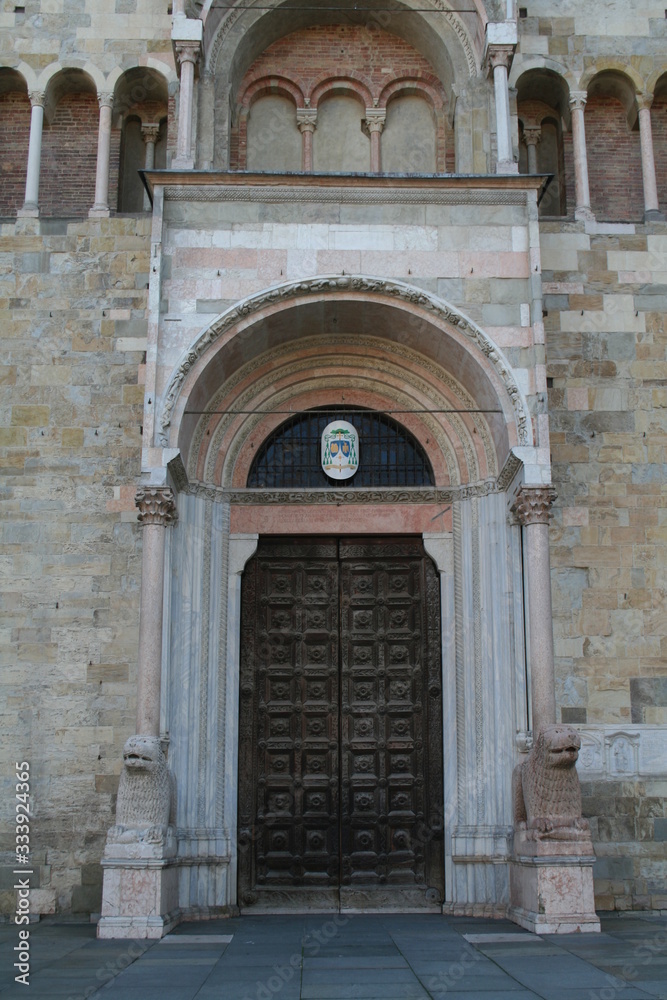 Parma, Italy, door of Duomo