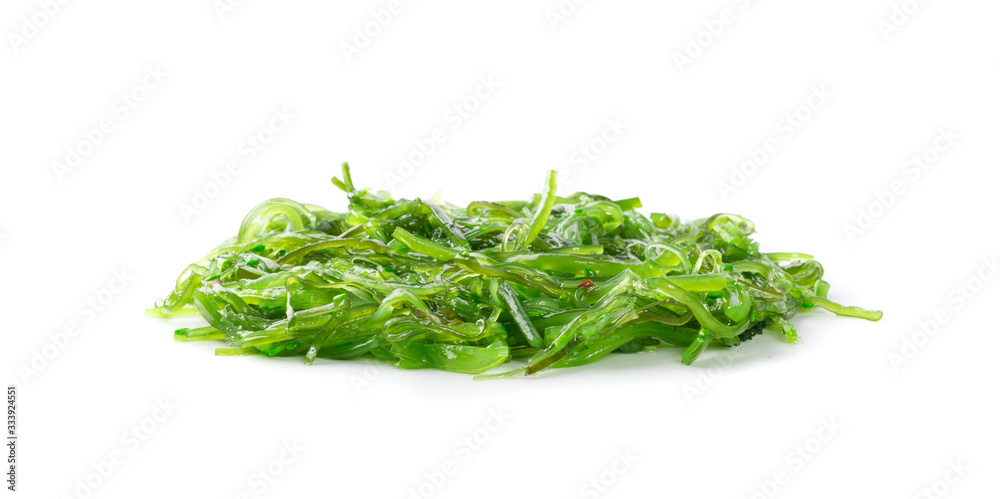 Chukka Seaweed Salad Isolated on White Background Chukka Seaweed Salad Isolated on White Background