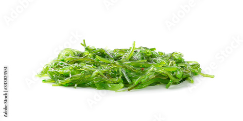 Chukka Seaweed Salad Isolated on White Background photo