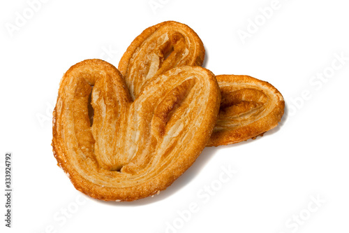 Sweet Braided Puff Palmiers Pastry or Pate Feuilletee photo