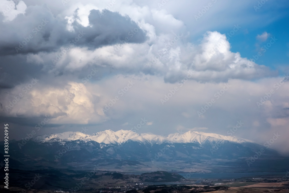 High Tatras mountains from Big Fatra, Slovakia High Tatras mountains from Big Fatra, Slovakia