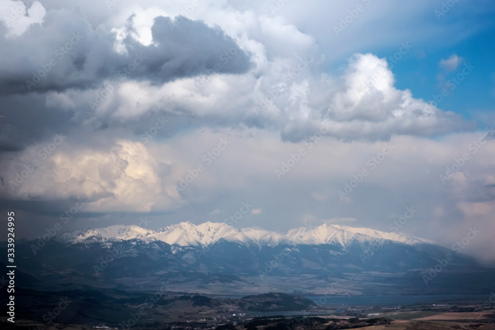 High Tatras mountains from Big Fatra, Slovakia