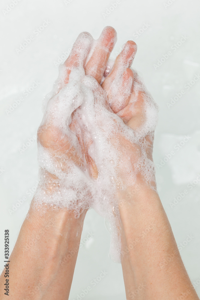 Fototapeta premium Soap in hands