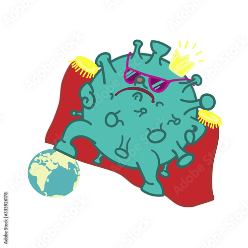 This virus imagines itself to be the winner of the World. Vector.