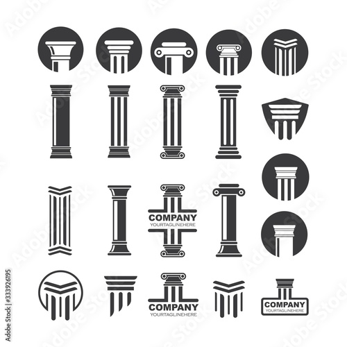 pillar Logo vector Template illustration