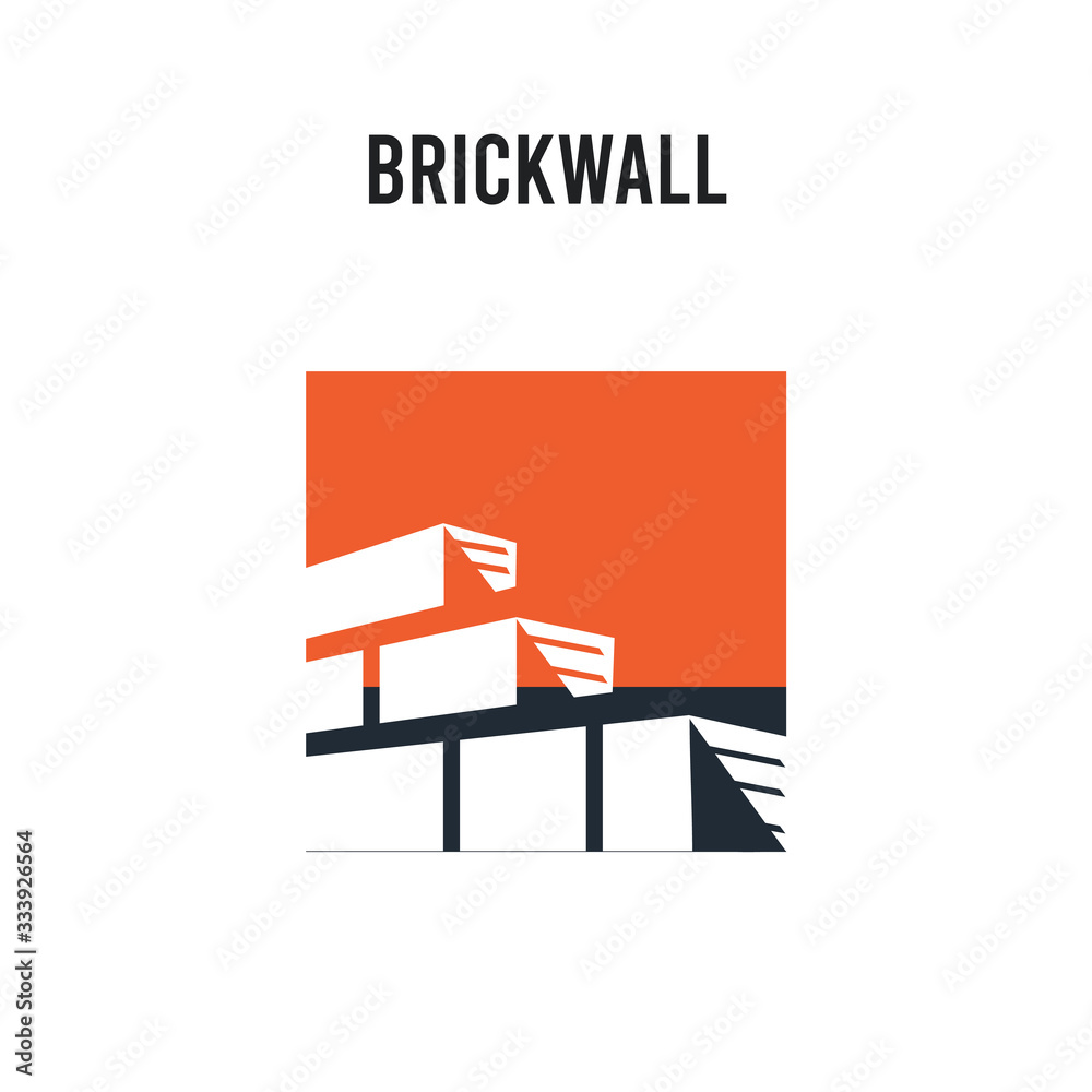 Brickwall vector icon on white background. Red and black colored Brickwall icon. Simple element illustration sign symbol EPS Brickwall vector icon on white background. Red and black colored Brickwall icon. Simple element illustration sign symbol EPS