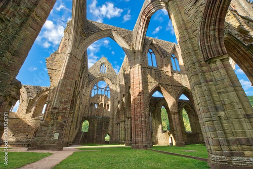 Canvas Print The ruins of Tintern Abbey, founded by Walter de Clare, Lord of Chepstow, on 9 May 1131