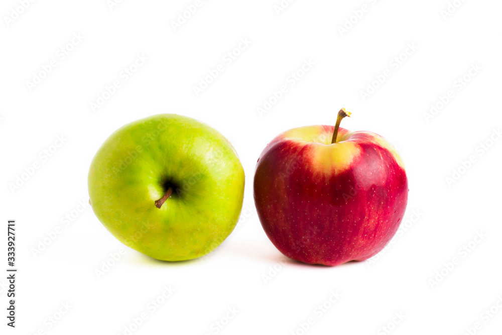 Group of an apple on a white background. The red and green apples on a white background Group of an apple on a white background. The red and green apples on a white background