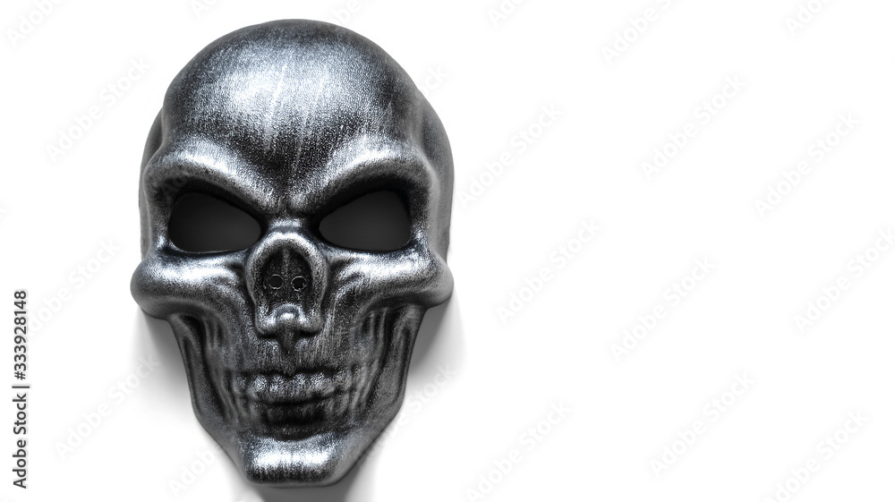Dark skull mask on a white background. Dark skull mask on a white background.