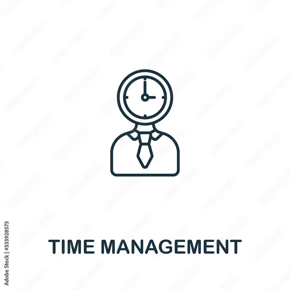 Time Management icon from seo collection. Simple line Time Management icon for templates, web design and infographics Time Management icon from seo collection. Simple line Time Management icon for templates, web design and infographics
