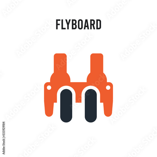 Flyboard vector icon on white background. Red and black colored Flyboard icon. Simple element illustration sign symbol EPS