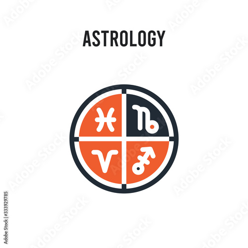 Astrology vector icon on white background. Red and black colored Astrology icon. Simple element illustration sign symbol EPS
