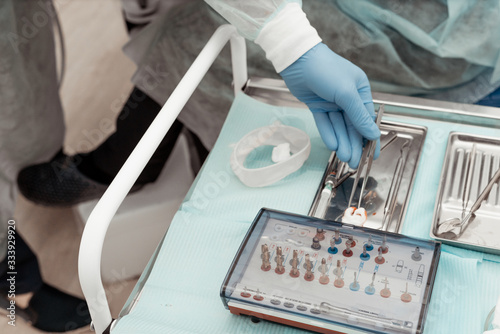 Wallpaper Mural Dentist tools. Dentist workplace equipment set. Health and medicine. Close-up Torontodigital.ca