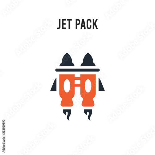 Jet pack vector icon on white background. Red and black colored Jet pack icon. Simple element illustration sign symbol EPS