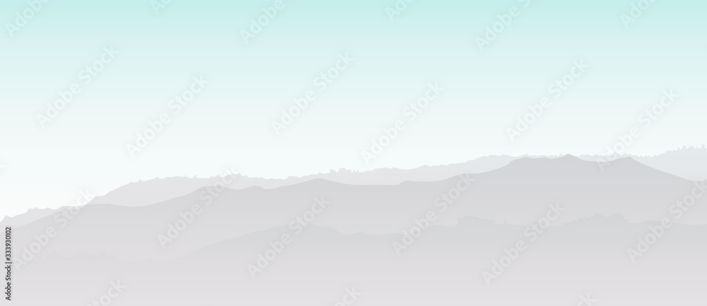 Obraz Subtle Mountain Landscape. Mountainous Terrain. Vector Illustration. Abstract Background.