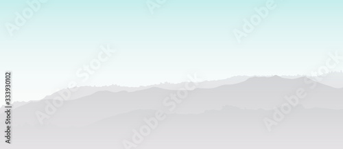 Subtle Mountain Landscape. Mountainous Terrain. Vector Illustration. Abstract Background.