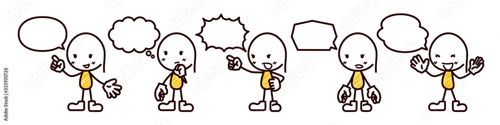 会話する女性のイラスト 棒人間 Stock Vector Adobe Stock