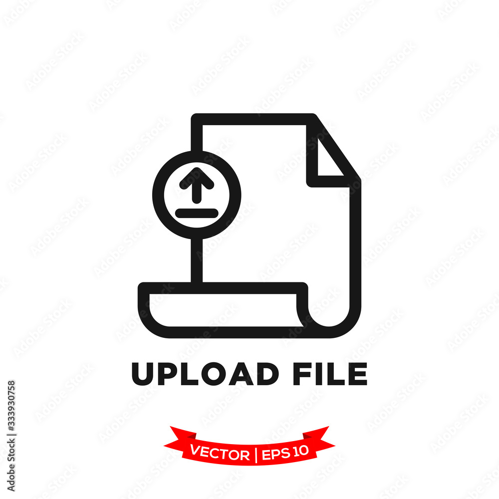 upload file icon in trendy flat style, file vector icon upload file icon in trendy flat style, file vector icon